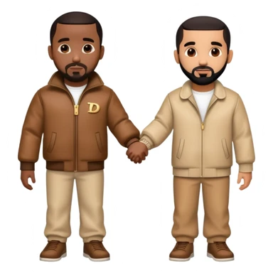 diddy and drake holding hands sticker