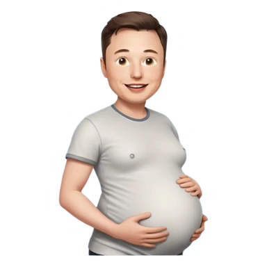 pregnant elon musk man sticker