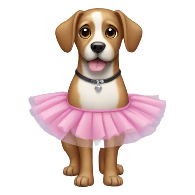 dog wearing a tutu skirt sticker