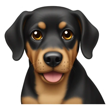 Black and tan dog sticker