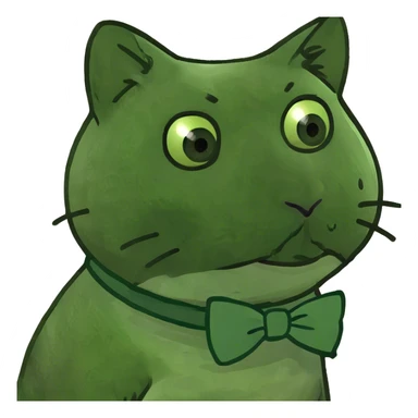 Cat with a bow sticker