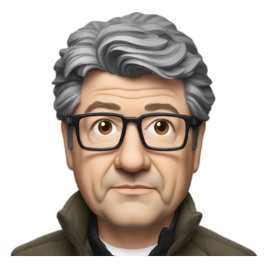 Jean-luc Mélanchon qui porte une doudoune the north face sticker