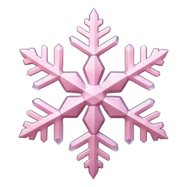 pale pink snow flake 3d bold ice transparent texture like Frozen sticker