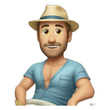 Robert Scott Wilson as a beach bum sticker