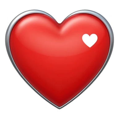 red heart emoji with silver barbs around it sticker