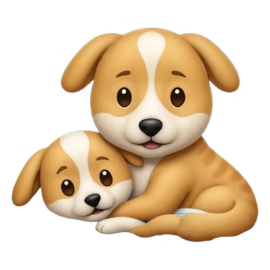 crea un emoji de buenas noches. Pon un texto : Buenas noches Javier y Tobi. Javier es una imagen de profesor y Tobi q sea imagen de un perro sticker