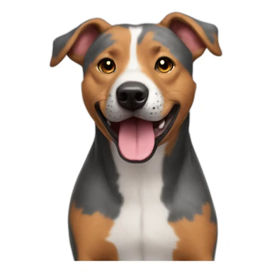 Australian cattle dog pitbull mix who is really excited you came home sticker