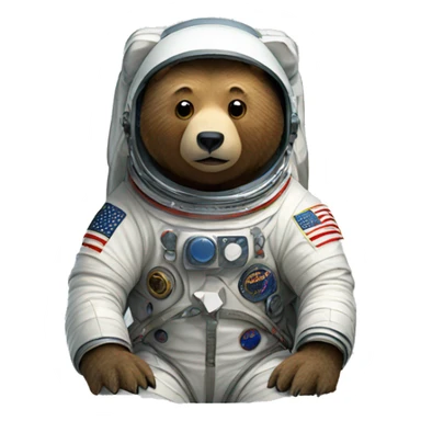 bear astronaut nasa  sticker