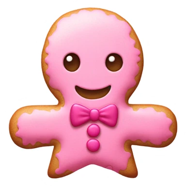 Pink Gingerbread man  sticker