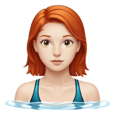 22-year-old redheaded girl athlete swimmer sticker