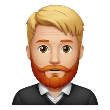 German man with blonde hair and a red beard that’s not long  sticker
