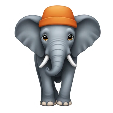 Elephant in a benie sticker