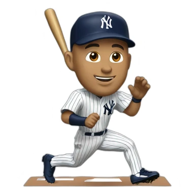 Derek jeter scores a run sticker
