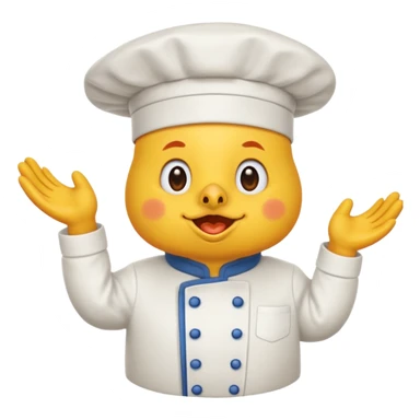 Una gallina con ropa de chef haciendo una cara de decepcion sticker