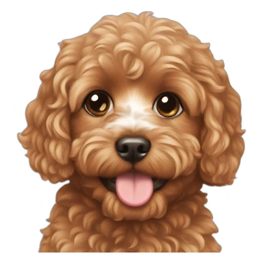 Cavapoo with a puppy cut sticker