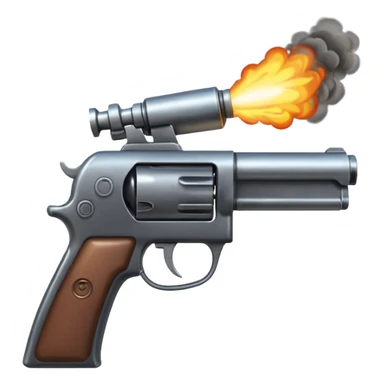 gun firing sticker