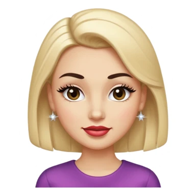 A face with one raised brow, a smirk, and a wink. Long fake lashes, gloss that glows.  Maybe a tilted head pose with a hand-on-hip silhouette or a tiny sparkle accent to emphasize confidence. sticker