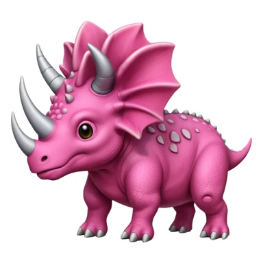 Pink triceratops  sticker