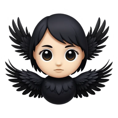 raven chibi emoji sticker