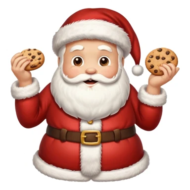 Santa stealing cookies sticker