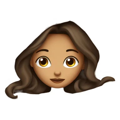 Tan girl closed long eye lashes brown medium dark hair with a blanket over her sleeping with little zzz over her head  sticker