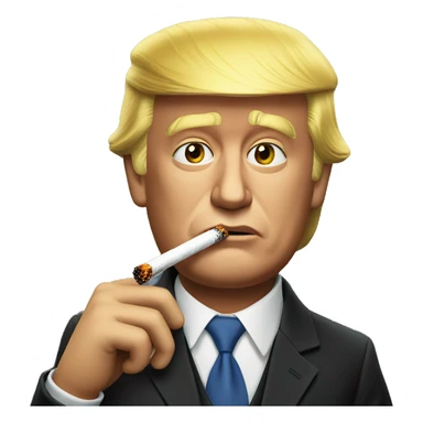Donald trump smoking a cigarette  sticker