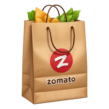 zometo delevery paper bag  sticker