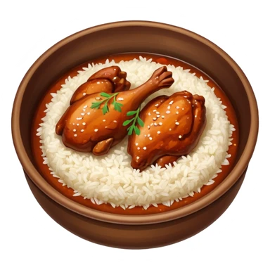 stew chicken with white rice sticker