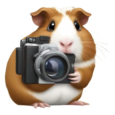 a guinea pig taking a photo sticker
