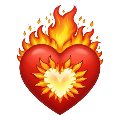 Heart, color, fire, explosion  sticker