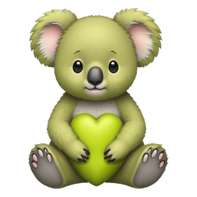 Chartreuse koala sticker