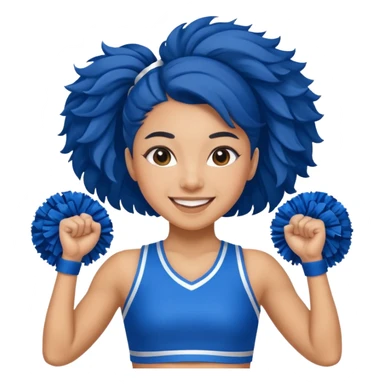 Blue Cheerleaders in a stunt mixed race sticker