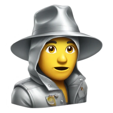 conspiracy theorist wearing a tinfoil hat sticker