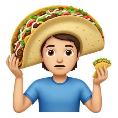 Nervous sweating dizzy taco sticker