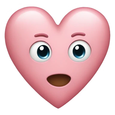 Light pink heart just like the apple emoji heart  sticker