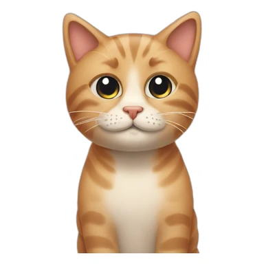 Cat smiling but sad with a tear sticker