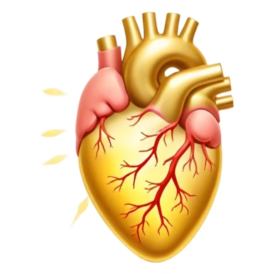 Glowing golden omega-3 pill with ethereal aura, connected by flowing energy to a luminous brain and heart. The brain shows enhanced neural activity while the heart pulses with healthy rhythm, all surrounded by a soft radiance representing improved cognitive and cardiovascular health. sticker