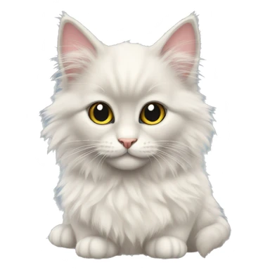 fluffy kitten of the Neva Masquerade breed sticker