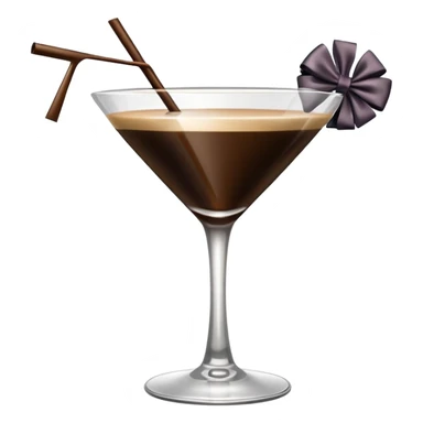 espresso martini with big Black Bow on martini على الكاس  sticker