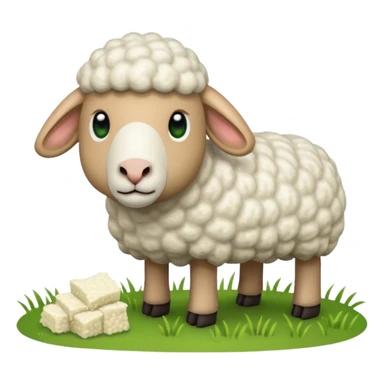 pixelated 2d sheep eating words "update" sticker