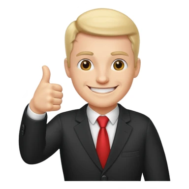 Boss with thumbs up sticker