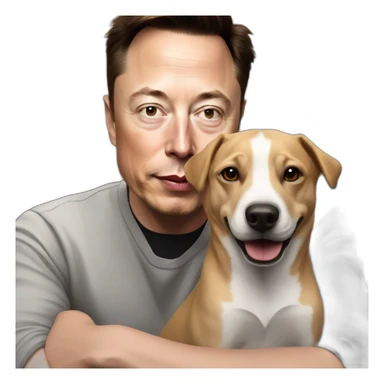  elon musk with dog sticker
