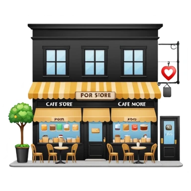 Cafe named poor store & More sticker