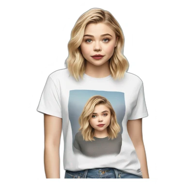 chloë grace moretz wearing tee sticker