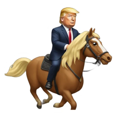 Donald trump riding a horse sticker