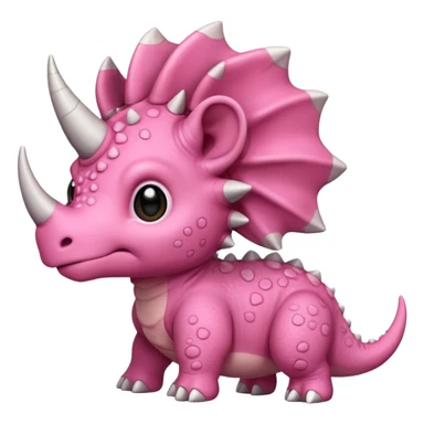 Triceratops cute pink kawei  sticker