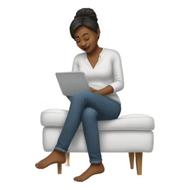 A mom on her phone with her feet up sticker