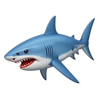 blue Shark attack efferct with blood sticker