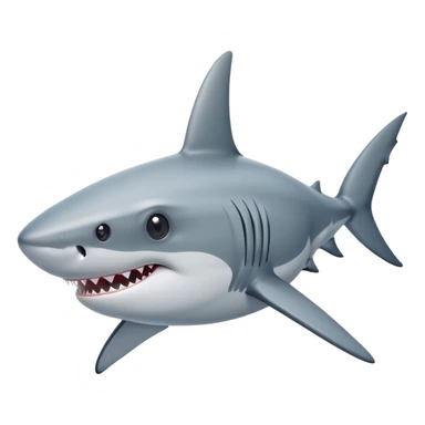 Shark with star eyes sticker