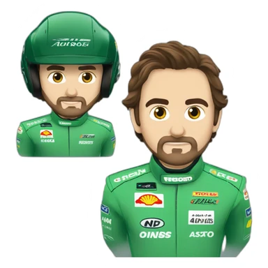 green fernando alonso f1 aston martin sticker